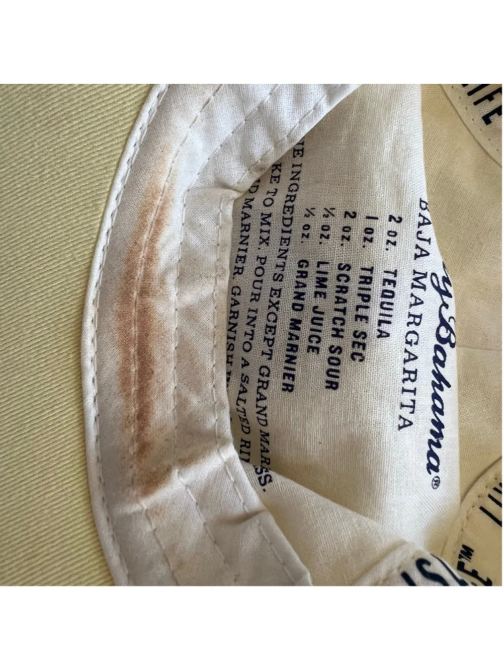 Men's Tommy Bahama One Size Yellow Baseball Cap with Brown Patch